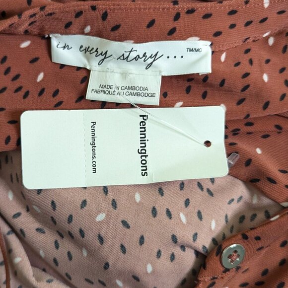 In Every Story Penningtons Sleeveless Dress Brick Red 4X Plus Size NEW - Picture 4 of 8